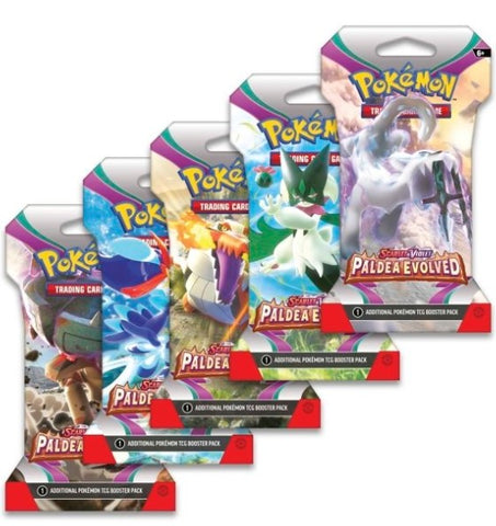 Paldea Evolved Sleeved Booster Pack ( Bundle of 5)